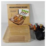 Kitchenwares, includes bamboo Charcuterie board,