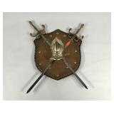 Crossed swords and knight