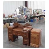 Waterfalls Dressing Vanity with Mirror, plus a