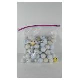 Golf balls, 100 used practice balls, includes