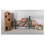 Western decor, corrugated metal desert wall