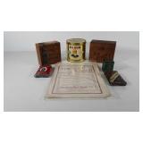 Advertising, includes R.G. Dun blunts tin, Old