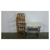 Two stands, rattan is 36" tall