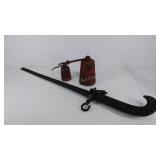 Iron hanging steelyard scale with weights