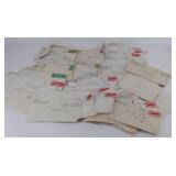 Ephemera, group of old letters with stamps and