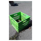 Group of 10 older wood splitting wedges in green