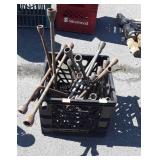 Lug wrench Group, plastic milk crate full, 15pcs.
