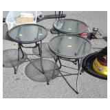 Three Folding Outdoor side Stands, 16x18" high