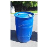 55 gallon Blue poly barrel