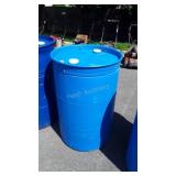 55 gallon Blue poly barrel