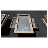 3 Old Wooden frame Farm House Windows, various