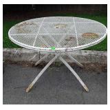 Iron 42" patio table, paint use condition as shown