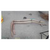 Two mowing scythes