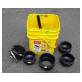 Plumbing pipe connectors, rubber boot types,