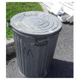 Galvanized Trash Can with Lid.
