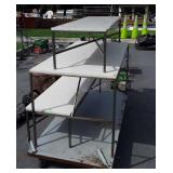 Three pc Marble Table with 2 Bench Seats,