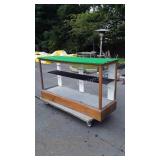 Antique Oak Store Counter Display Case, missing