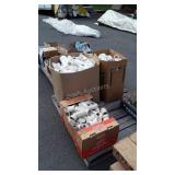 PVC Pipe Fittings, 3 boxes and a bunch of