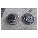 Steel Weight Room Weights, two 10lbs, two 25lbs