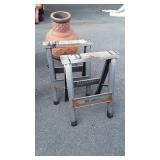 Pair of 20" Folding metal saw horses