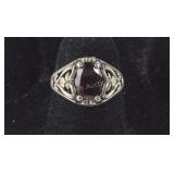 Vintage Garnet Ring, size  4.75,  2.8 grams