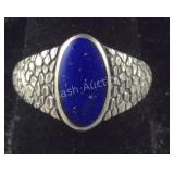 Blue Lapis Ring, size  9,  4.5 grams Sterling
