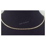 925 Italy Gold-Tone Rope Chain, size 22", 9.8