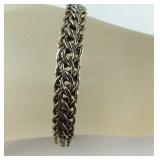 925 1/8 14K Bracelet, size 8", 9.4 grams Sterling