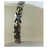 Marked Sterling 14K Two-Tone Bracelet, size 8",