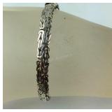 Silver Bracelet Signed A&J , size 7", 16.5 grams