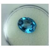 Approx 3.85 CT Blue Topaz Loose Stone