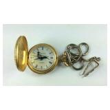 Andre Rivalle 17 Jewel Pocket Watch w/ Chain