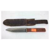 Knife with leather case