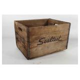 Wooden Sealtest shipping crate, 16.5" × 12.5" ×