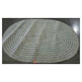 Braided rug, 48 x 64