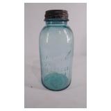 Ball Mason jar with lid, approximately 9 1/2"