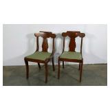 Two chairs, upholstered