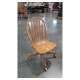 Modern Oak Arrow Back Office Desk Chair