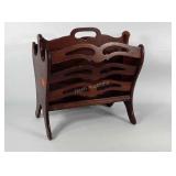 Wooden magazine rack, 15.5" × 10" × 15.5"
