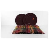 Placemats, includes two round and six rectangular