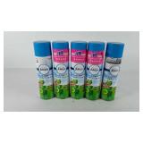 Five cans of Febreze heavy traffic carpet foam