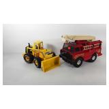 Toy trucks, 1999 Tonka firetruck and Buddy L