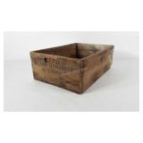 Wooden dynamite crate, 17.5" × 12" × 6"