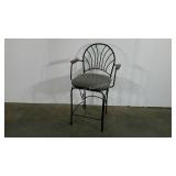 Metal bar height chair, 24" to seat