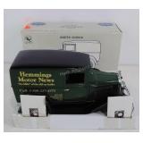 Die-cast metal model delivery van bank, with