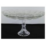 Clear glass deviled egg serving plate