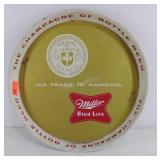 Advertising metal tray, Miller Beer
