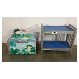 Dora the Explorer toy box, faded,  and a painted