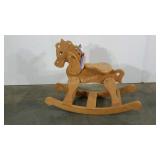 Wooden rocking horse, 19" to seat