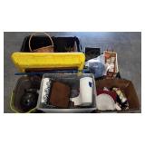 Skid lot, home decor, duster, storage totes and